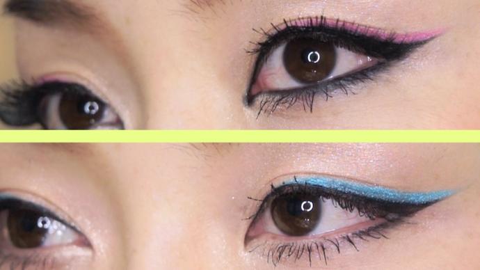 Renkli Eyeliner Makyajı