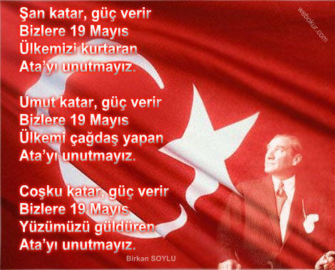 19 Mayıs Atatürk'ü Anma, Gençlik ve Spor Bayramı