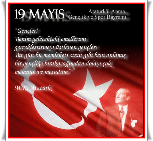 19 Mayıs Atatürk'ü Anma, Gençlik ve Spor Bayramı