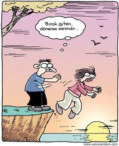 Karikatürlerle Sevgilinizi Kendinizden Soğutmanın Yolları