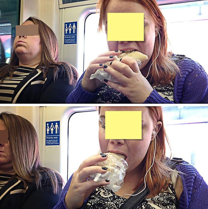 Yeni bir çılgınlık ! > "Women who eat on tubes"