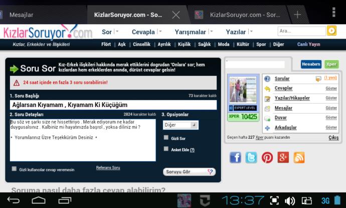 KizlarSoruyor'un Eski Hali