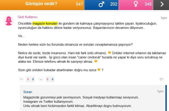 KizlarSoruyor'da Caner Cindoruk Röportajından En İlginç Paylaşımlar
