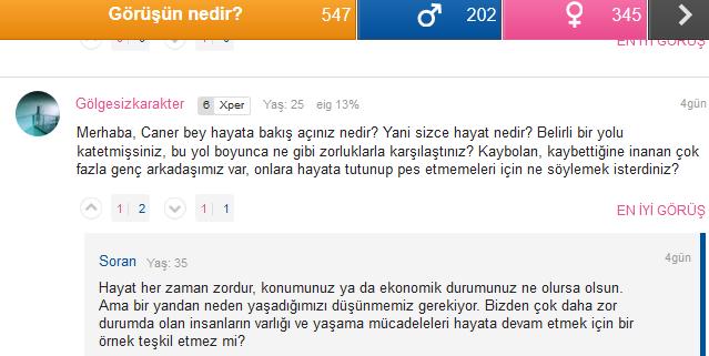 KizlarSoruyor'da Caner Cindoruk Röportajından En İlginç Paylaşımlar