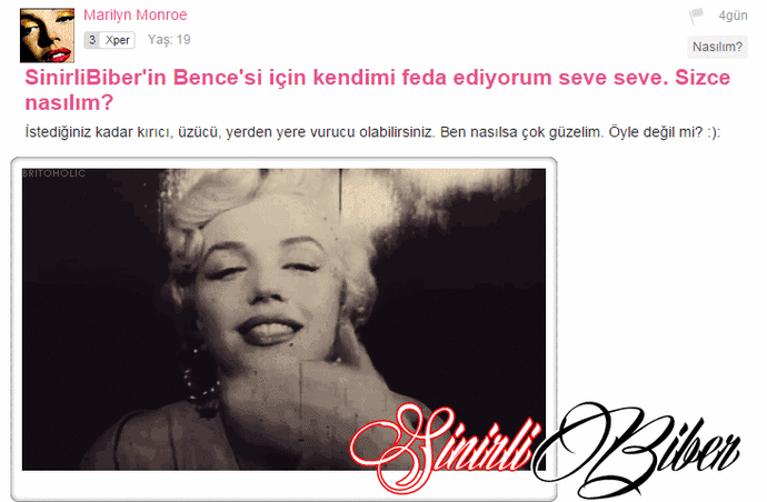 Marilyn Monroe : Kadının ta kendisi.