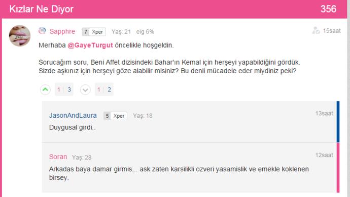 Gaye Turgut KizlarSoruyor'da Kızlardan Gelen Sorular 