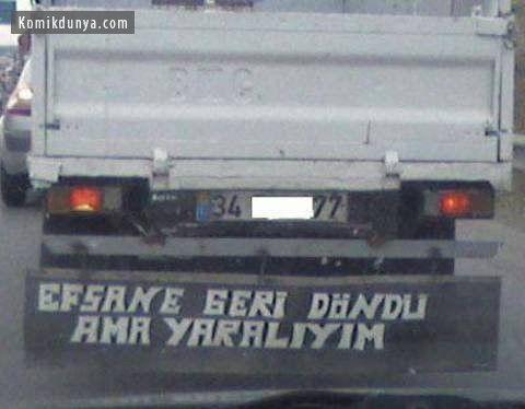 Akıllara Zarar Kamyon Arkası Yazıları