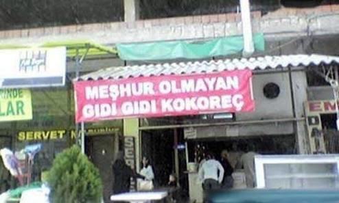 En Komik Dükkan, İş Yeri Tabelaları