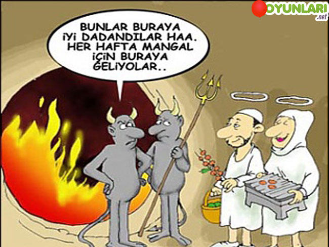 En komik "Cehennem" Temalı Karikatürler