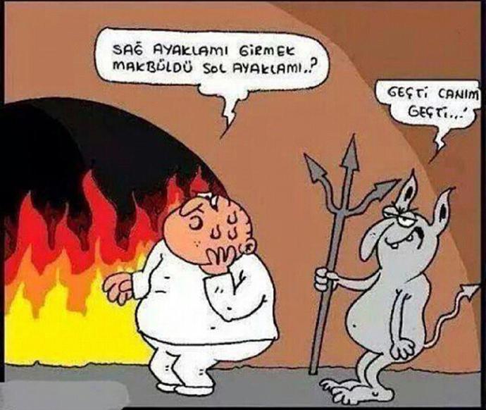 En komik "Cehennem" Temalı Karikatürler