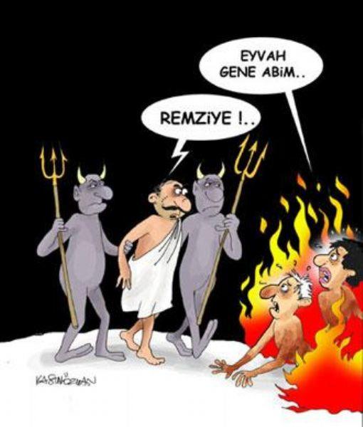 En komik "Cehennem" Temalı Karikatürler