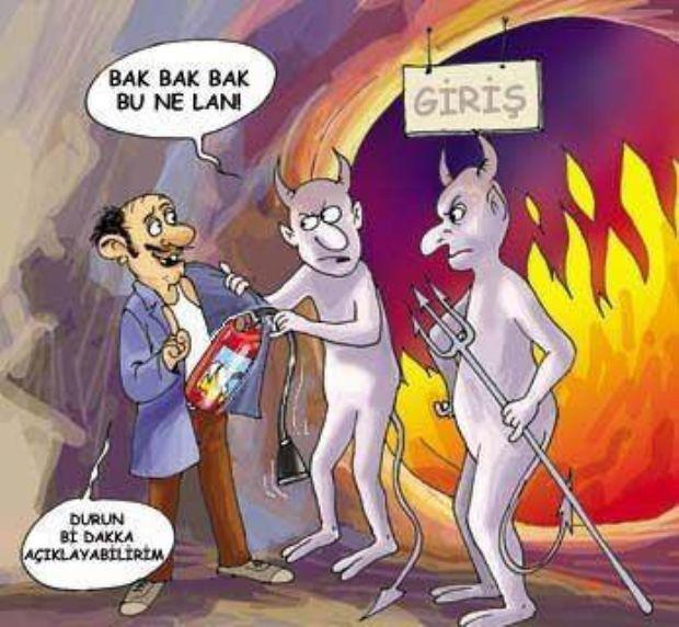 En komik "Cehennem" Temalı Karikatürler