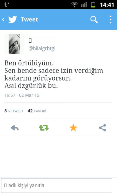 Başörtüsü ve tesettür hakkında..