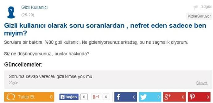 KızlarSoruyor Üyelerinin Güldüren Soruları