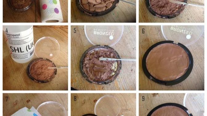 Kırılmış Allık, Bronzer ve Farları Düzeltmek