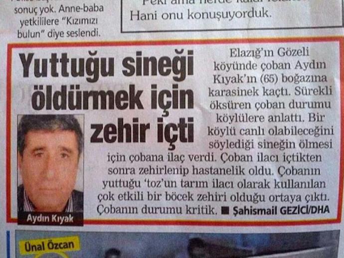 Türkiye'den Tuhaf, Komik 3. Sayfa Haberleri