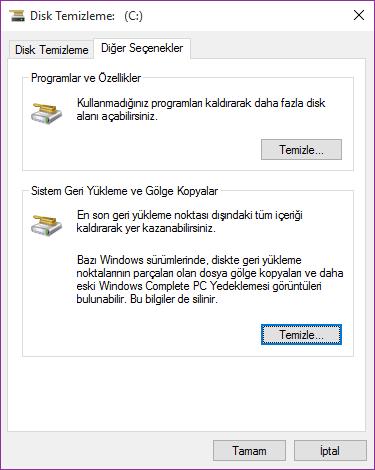 Diskinizde Yer Açmak İçin Yapmanız Gerekenler