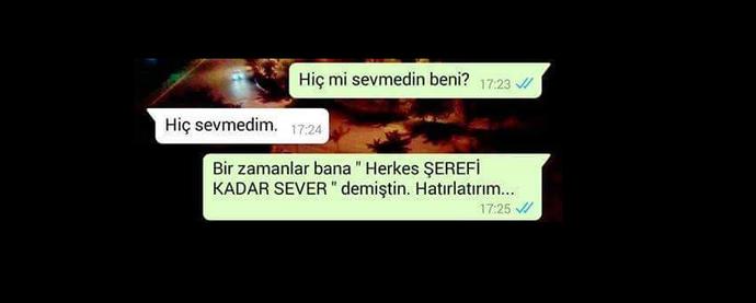 Herkes ' ŞEREFİ ' kadar sever...