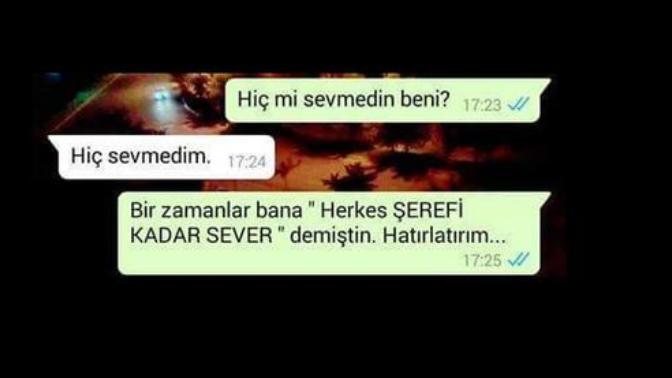 Herkes Şerefi Kadar Sever