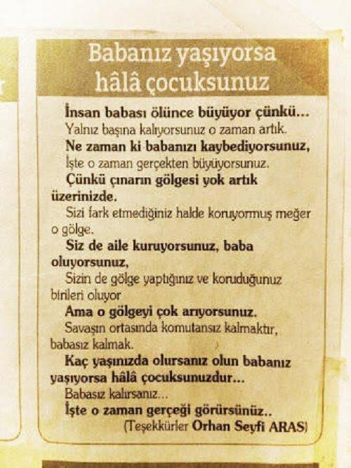 Savaşın Ortasında Komutansız Kalmaktır Babasız Kalmak