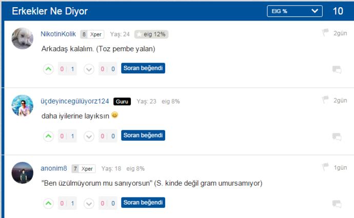 Son Güncelleme İle Gelen Görüş Sıralamasındaki Değişiklik