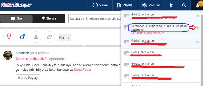 "Soran Görüşünü Beğendi" Bildirimini Yok Edebilirsiniz