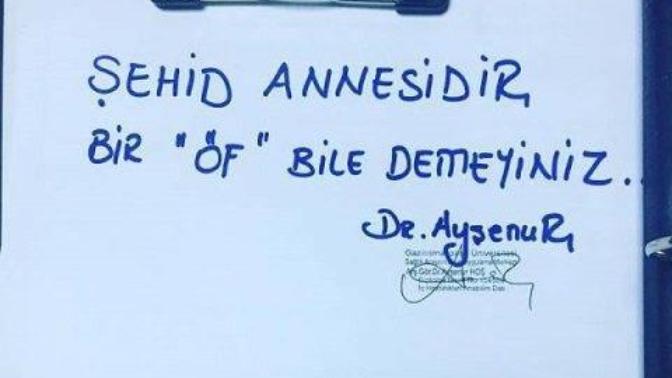 Şehit Annesidir Bir " Öf " Bile Demeyiniz.