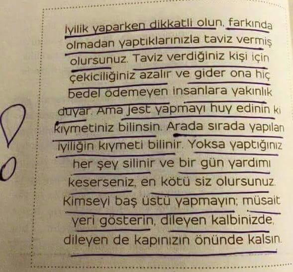 Ne olursa olsun sizden daha değerli değil etrafinizda dönen hiç birşey ...