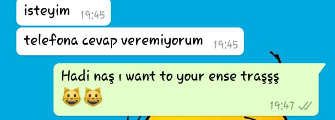 #beren18 'in whatsapp diyaloğu