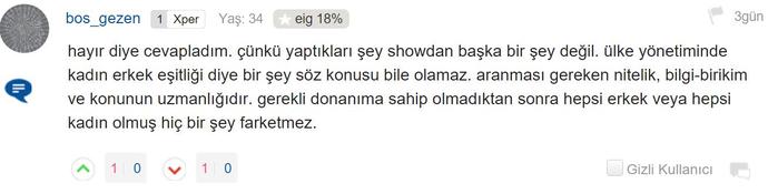 Ülke Yönetiminde Cinsiyet Eşitliği Şart mıdır?