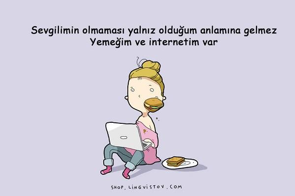 Yalnız Olan Kadınların Düşüncelerini Anlatan Eğlenceli ve Düşündürücü İllüstrasyonlar!
