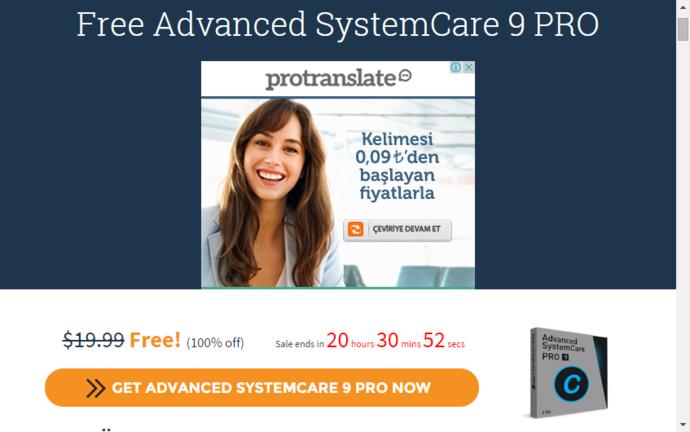 Advanced SystemCare Pro 9 1 Yıllık Yasal Lisans :) Bence Kaçırmamalısın