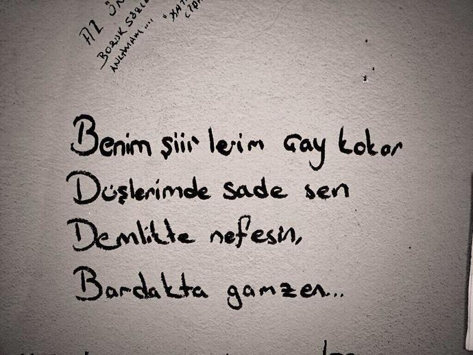 Bir Duvara Şiir Olamadık Seninle Be Sevgili