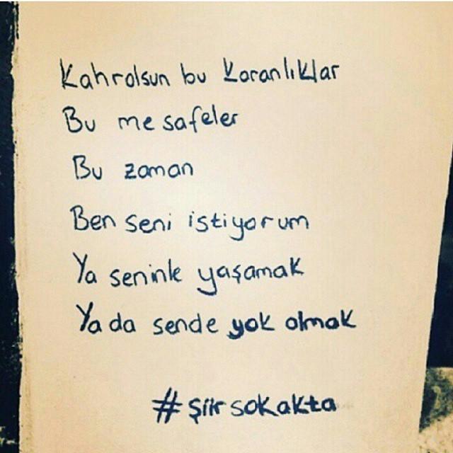 Bir Duvara Şiir Olamadık Seninle Be Sevgili