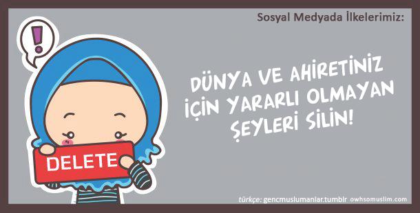 Sosyal Medyada İlkelerimiz (Sevimli Karikatürlerle Anlatımlar)