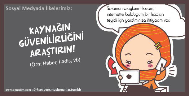 Sosyal Medyada İlkelerimiz (Sevimli Karikatürlerle Anlatımlar)