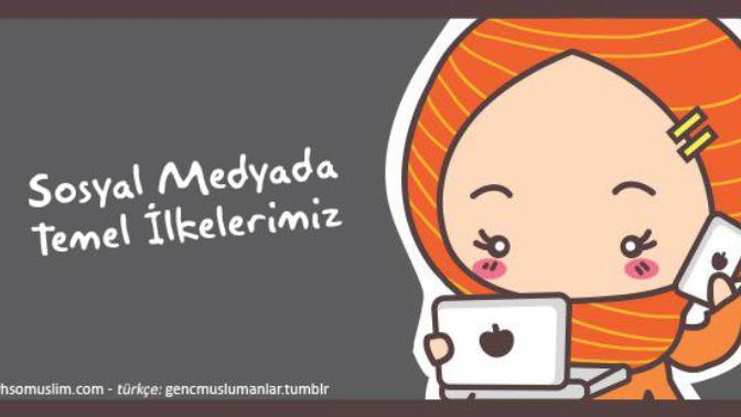 Sosyal Medyada İlkelerimiz (Sevimli Karikatürlerle Anlatımlar)