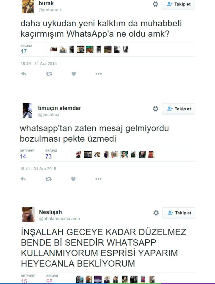 Whatsapp Çöktü ve Sonrasında Yazılan İlginç Tweetler