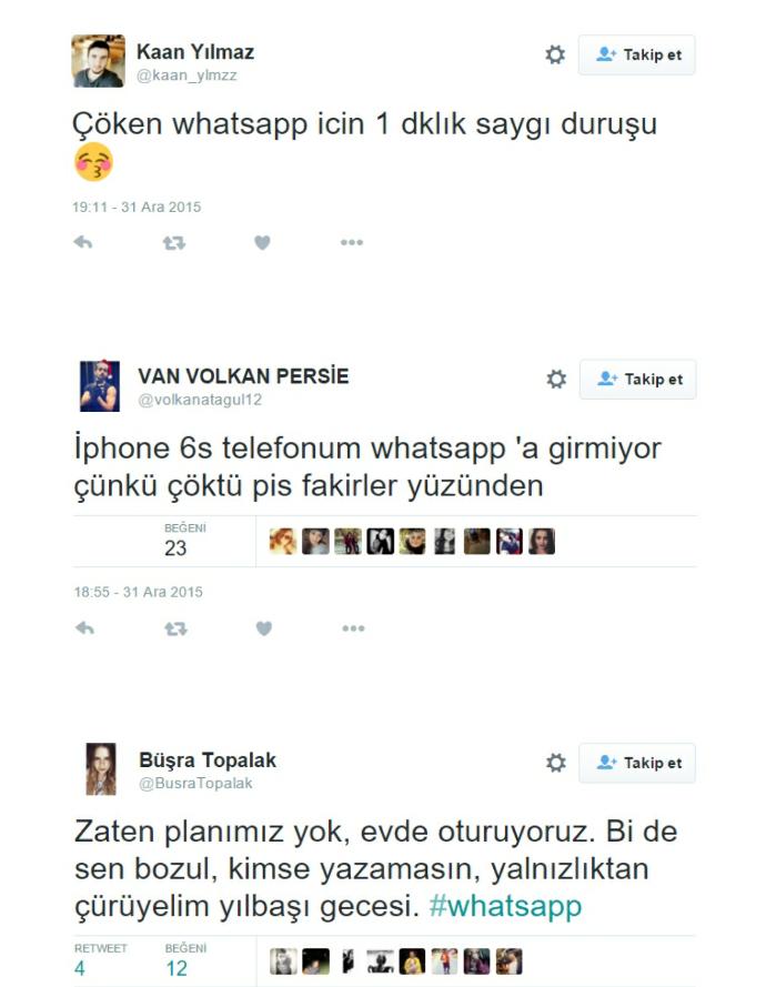Whatsapp Çöktü ve Sonrasında Yazılan İlginç Tweetler
