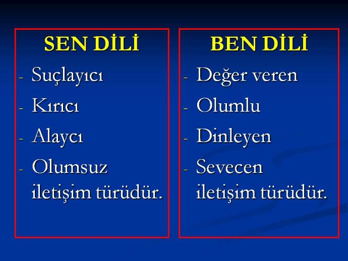 Öğrenmeniz Gereken En Önemli Dil "Ben Dili"