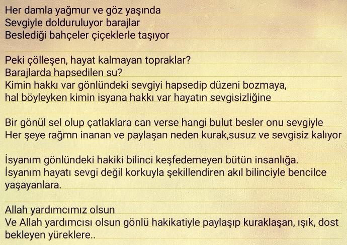 Hayatı Gönülden Yaşamak Mümkün Mü? İsyan: