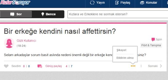 KizlarSoruyor'un Yeni Güncellemesi: Sevdim!