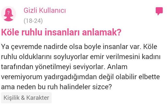 Köle Mesajlarına Verdikleri Tepkiye Göre Kızlar