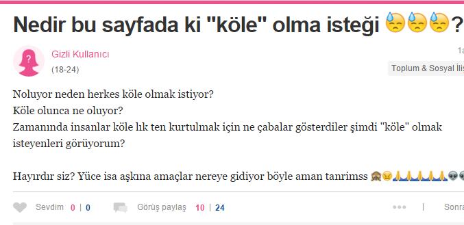 Köle Mesajlarına Verdikleri Tepkiye Göre Kızlar