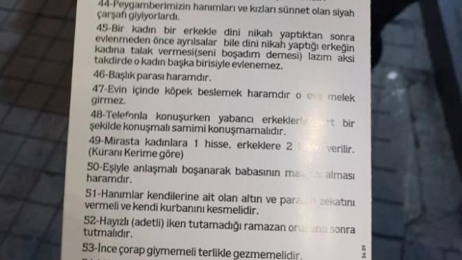 Kadınlar Köle Değildir! Taksim'de Dağıtılan Utanç Verici Broşür!