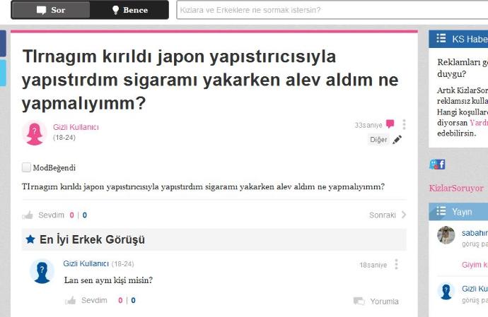 Bir Başkadır KizlarSoruyor'un Trolleri