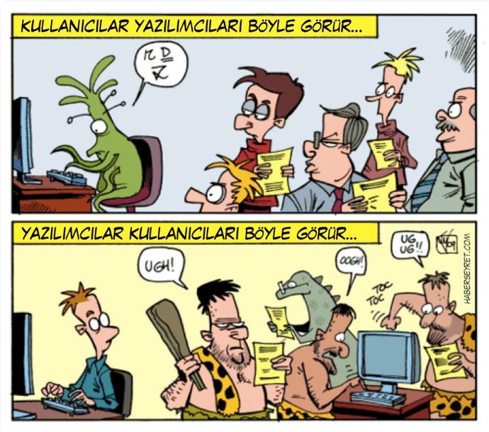 Bilişimciler ve Diğer İnsanlar Arasındaki Klasikleşmiş Olaylar