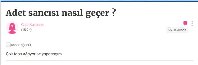 KizlarSoruyor da Yanlış Bilinen Şikayetler