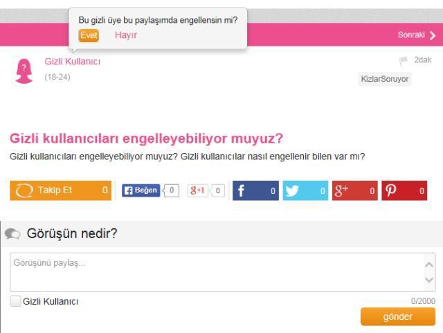 KizlarSoruyor'da Sorulan Sorulara Genel Cevaplar