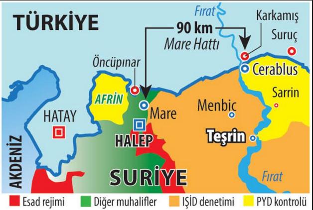Suriyenin Kuzeyinde Pkk/Ypg Kantonları birleşirse olabilecek Bir Kaç ihtimal!